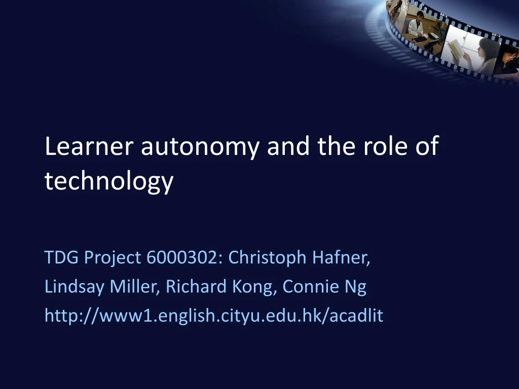 learner autonomy and the role of technology