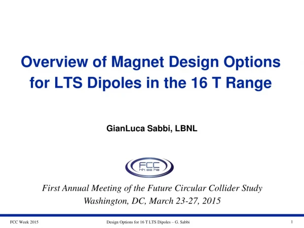 Overview of Magnet Design Options for LTS Dipoles in the 16 T Range
