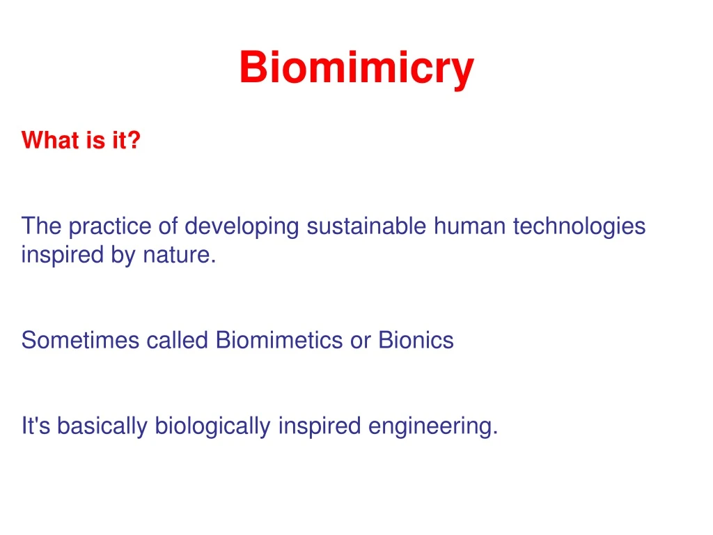 biomimicry