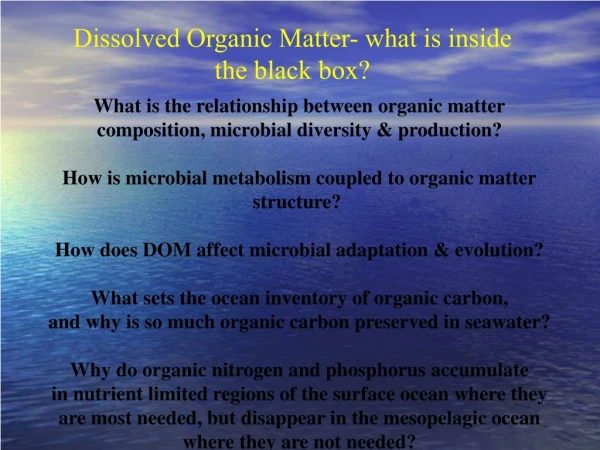 What is the relationship between organic matter composition, microbial diversity &amp; production?