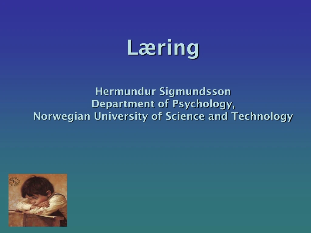 l ring hermundur sigmundsson department