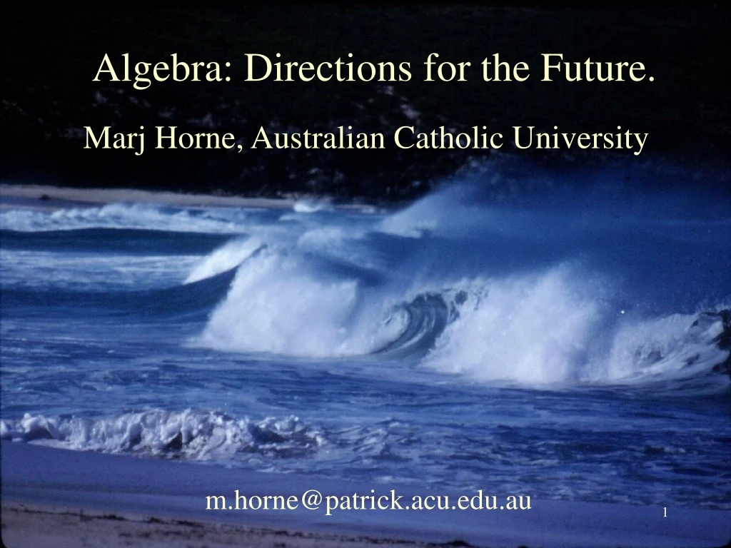 algebra directions for the future