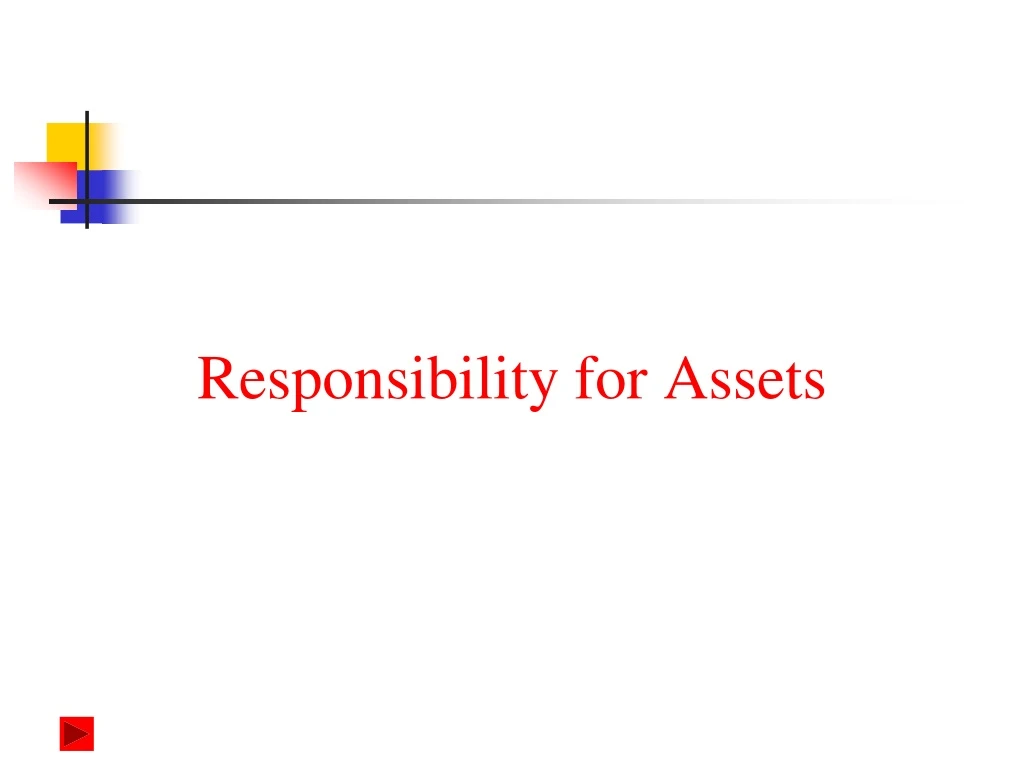 responsibility for assets