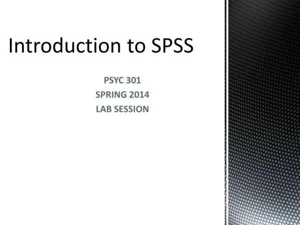 Introduction to SPS S