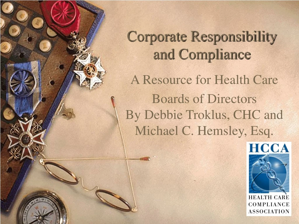 corporate responsibility and compliance