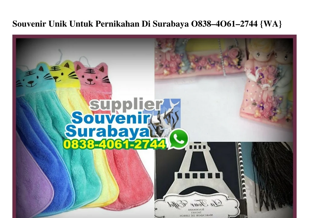 souvenir unik untuk pernikahan di surabaya o838