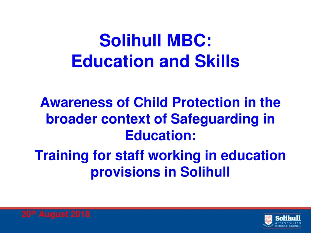 solihull mbc education and skills