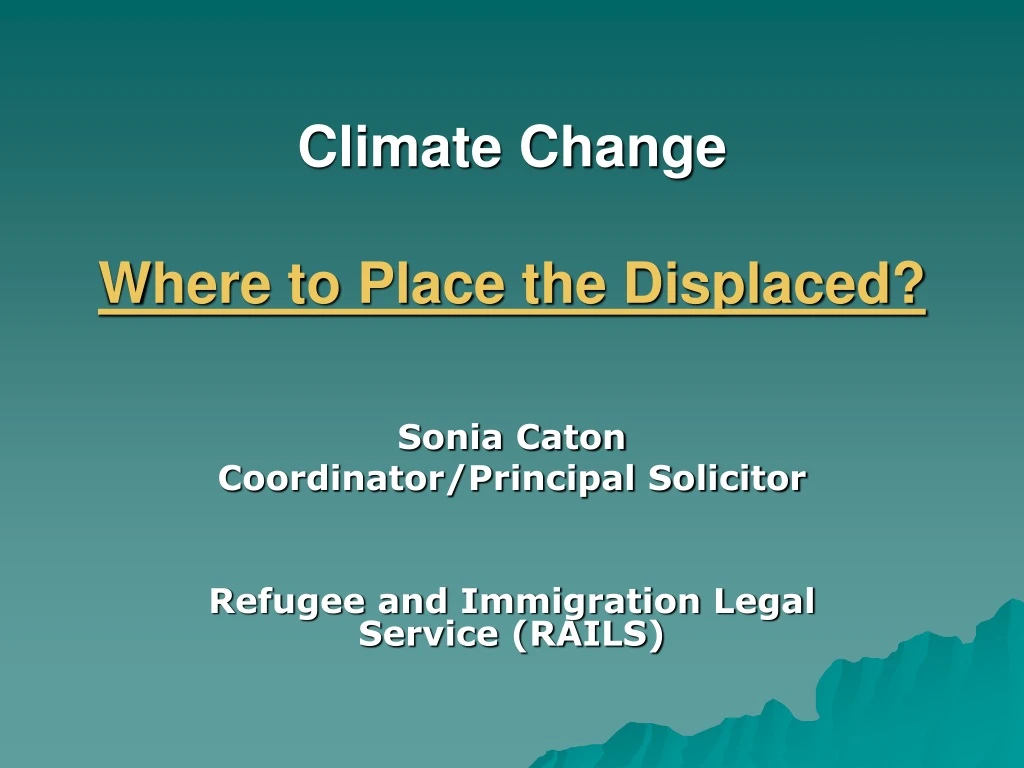 climate change where to place the displaced