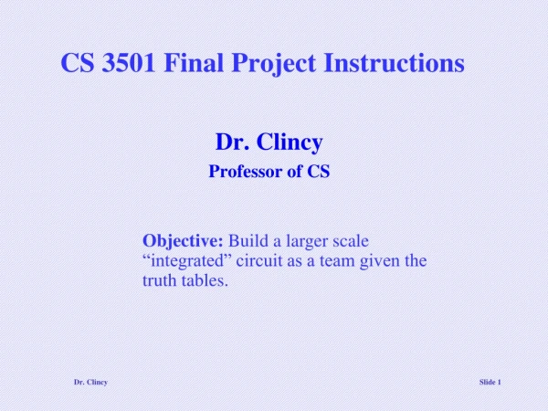 CS 3501 Final Project Instructions