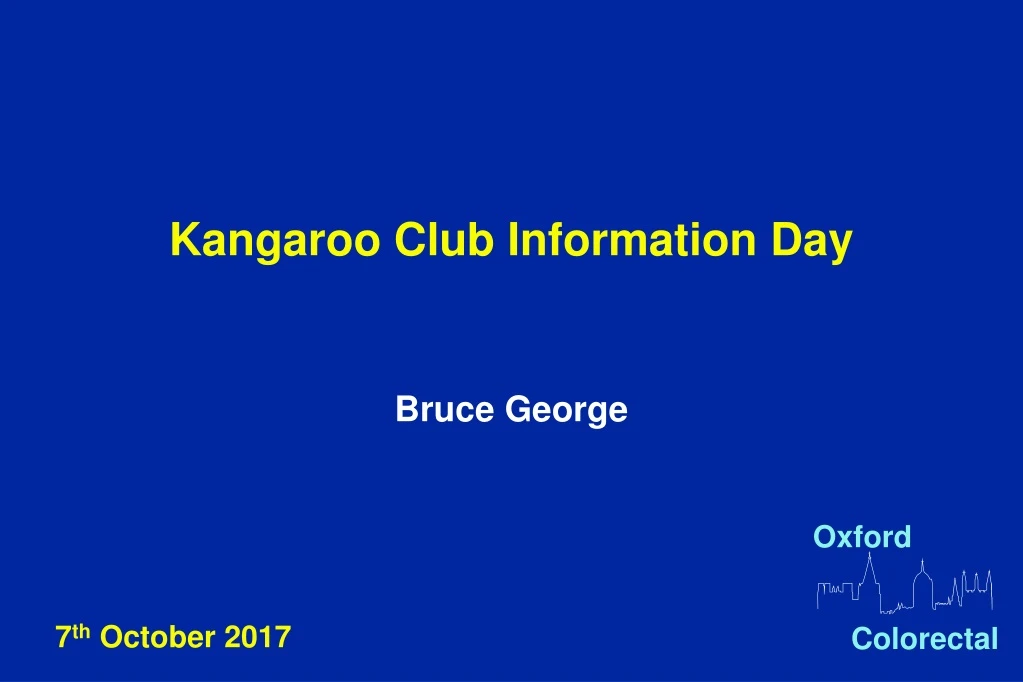 kangaroo club information day