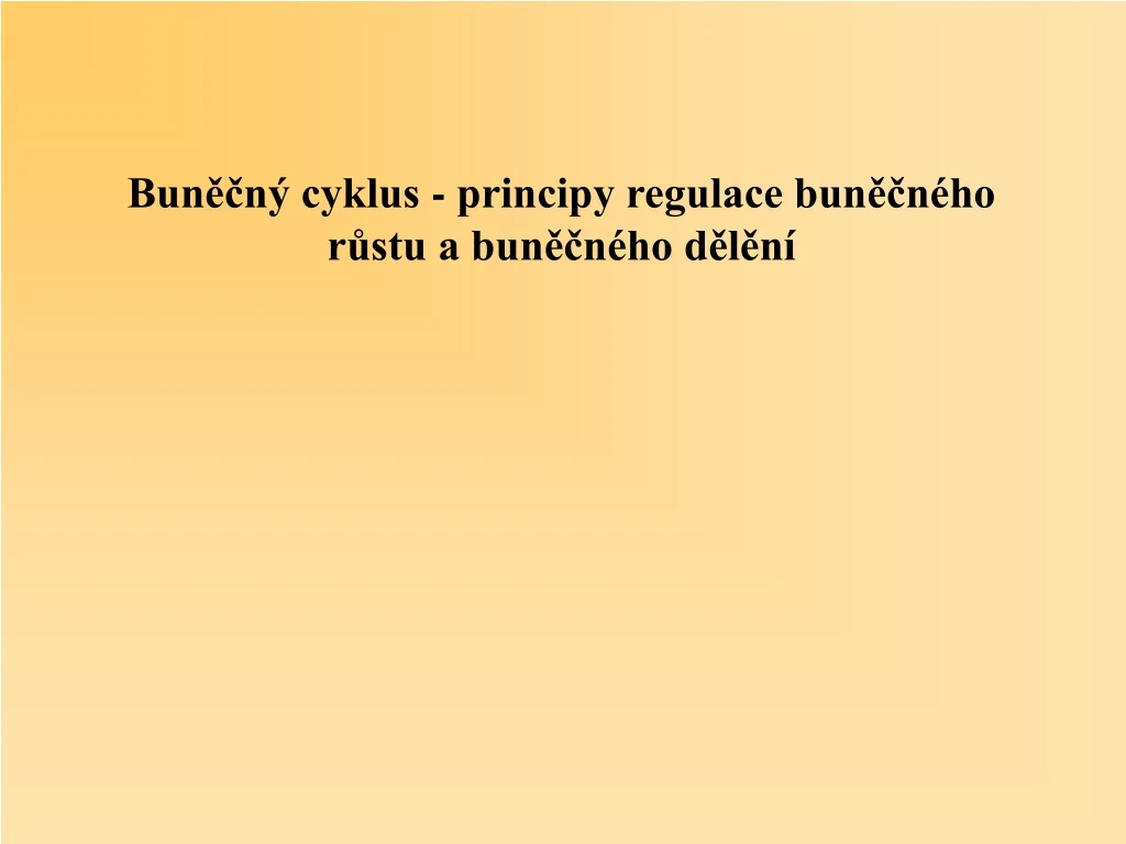 bun n cyklus principy regulace