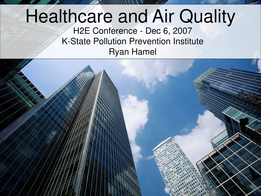 healthcare and air quality