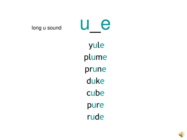 long u sound u _ e