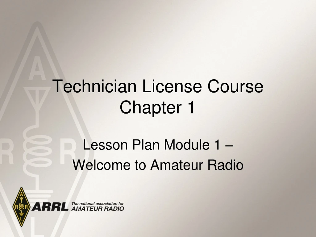 technician license course chapter 1