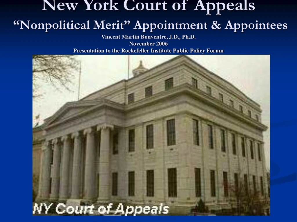 new york court of appeals nonpolitical merit