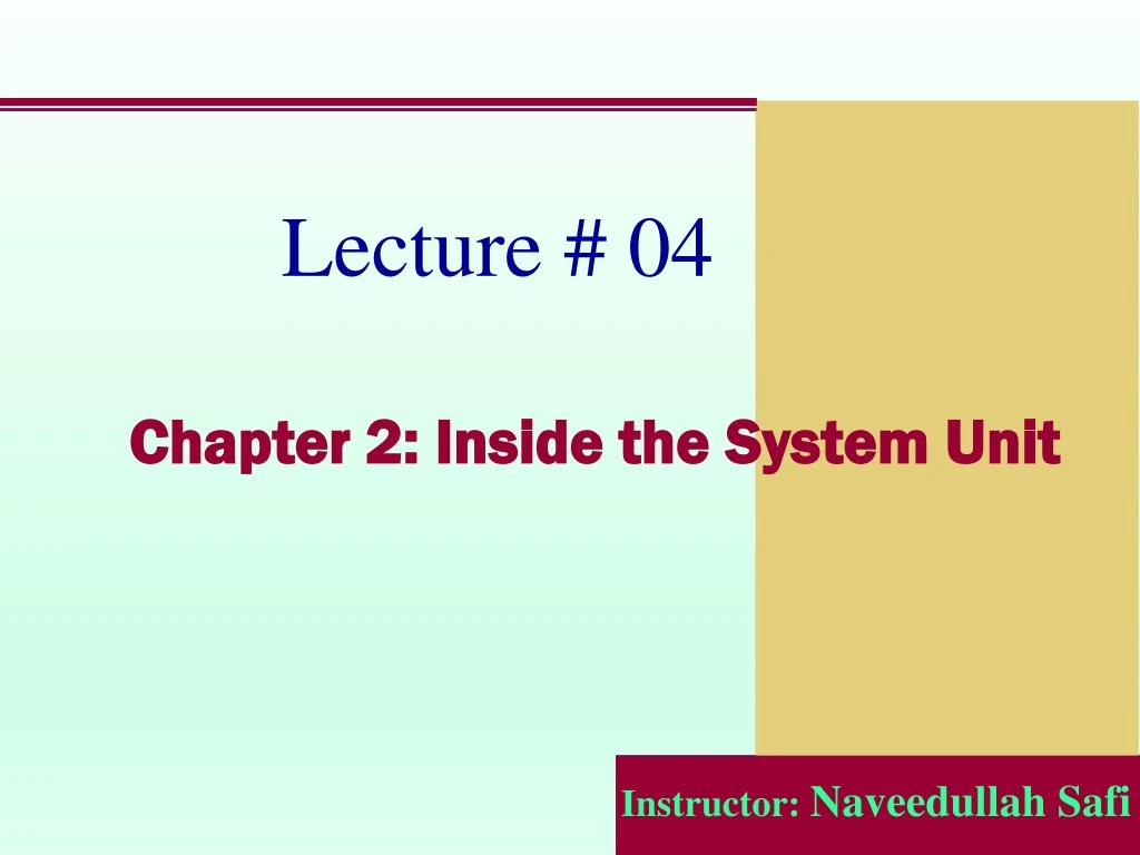 chapter 2 inside the system unit