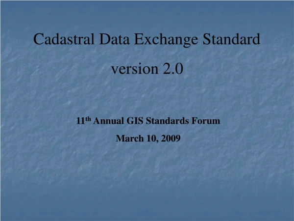 Cadastral Data Exchange Standard version 2.0