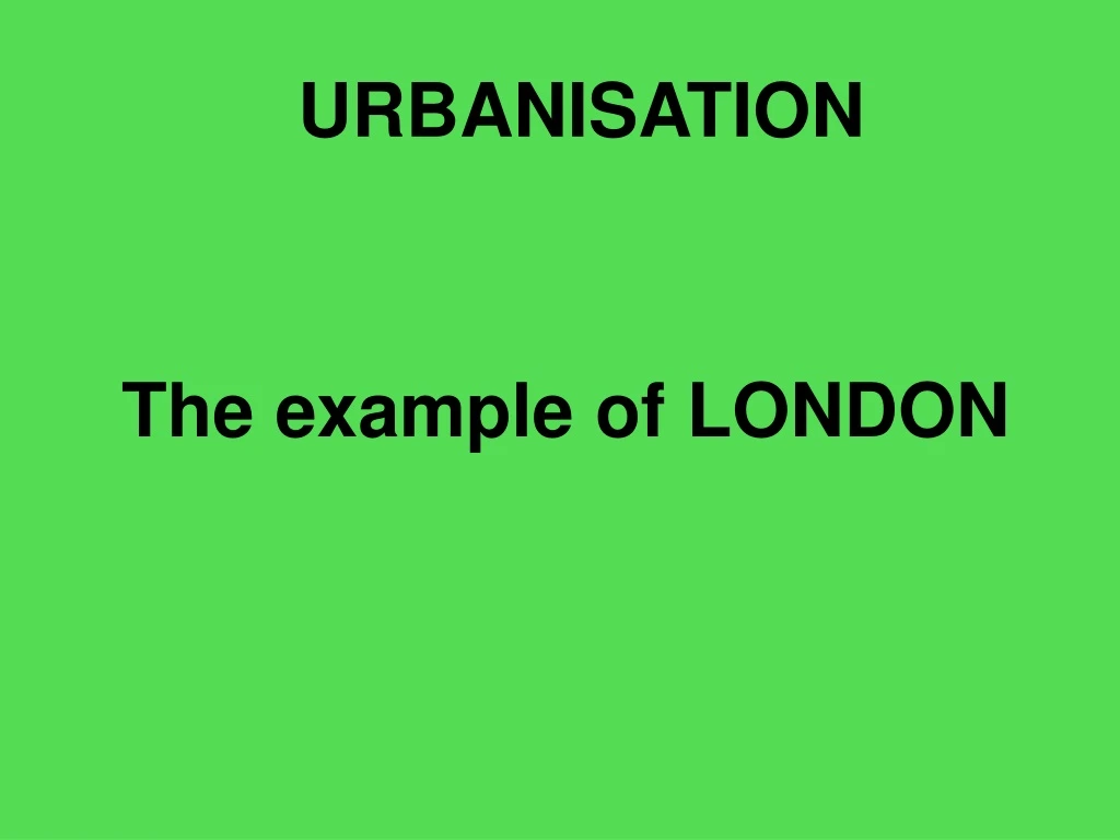 urbanisation