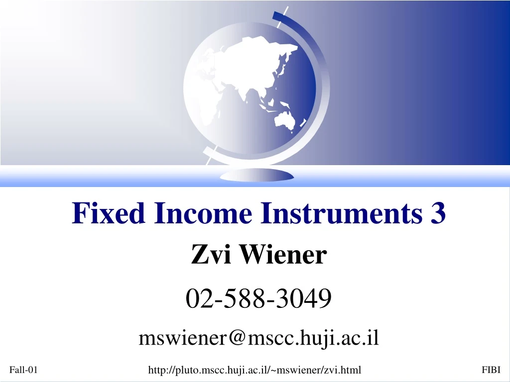 fixed income instruments 3