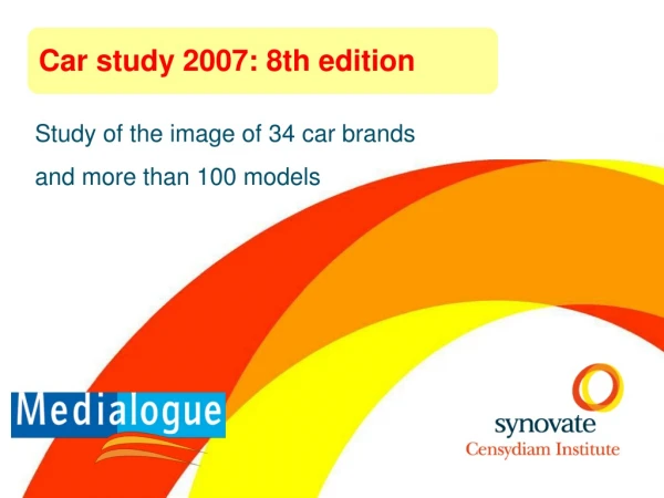 Study of the image of 34 car brands  and more than 100 models