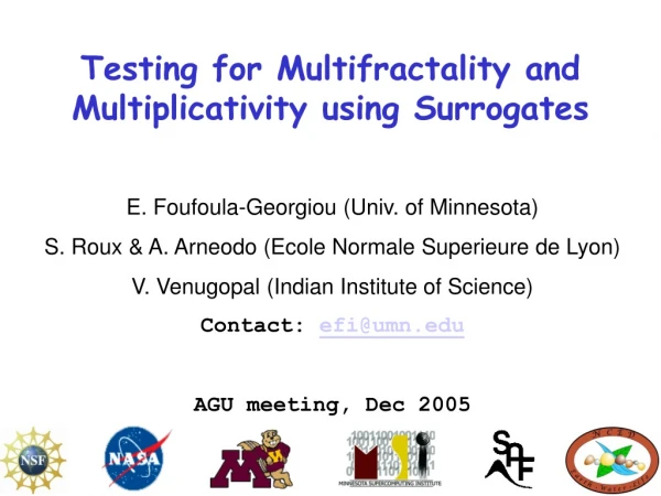 Testing for Multifractality and Multiplicativity using Surrogates