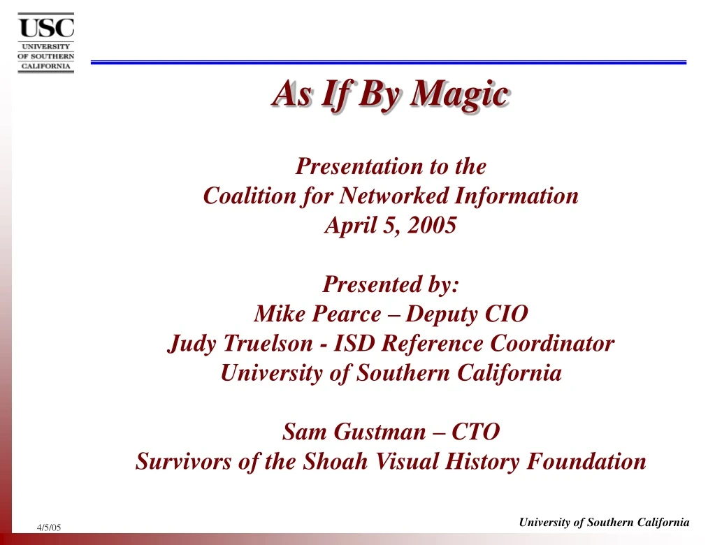 as if by magic presentation to the coalition