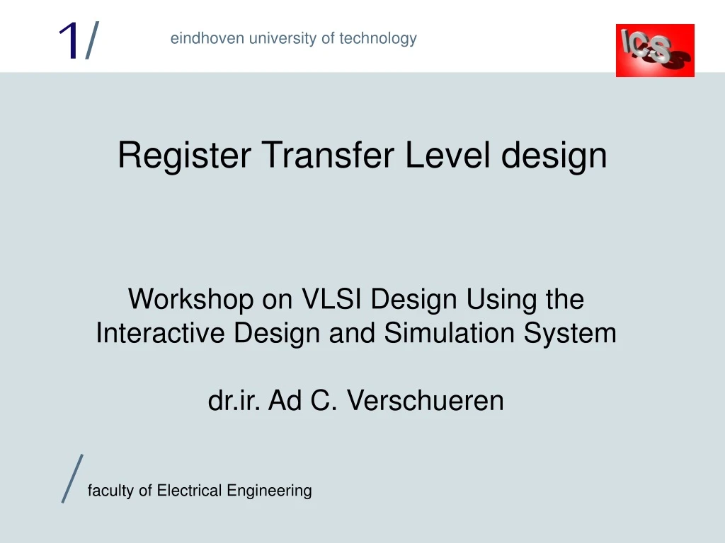 register transfer level design