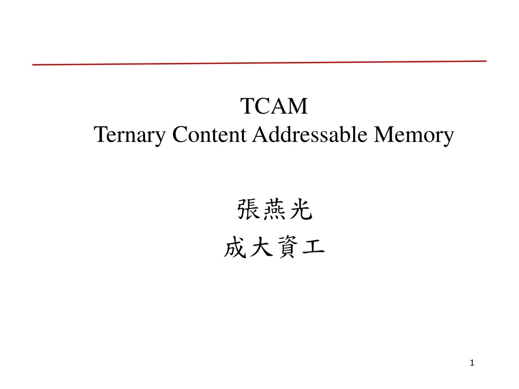 tcam ternary content addressable memory