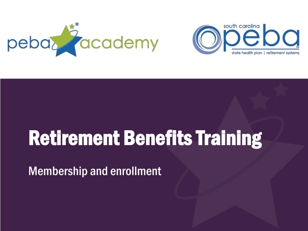 retirement benefits training