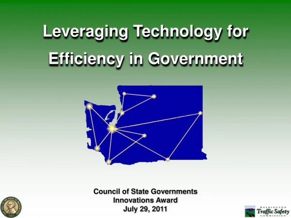 Council of State Governments Innovations Award July 29, 2011