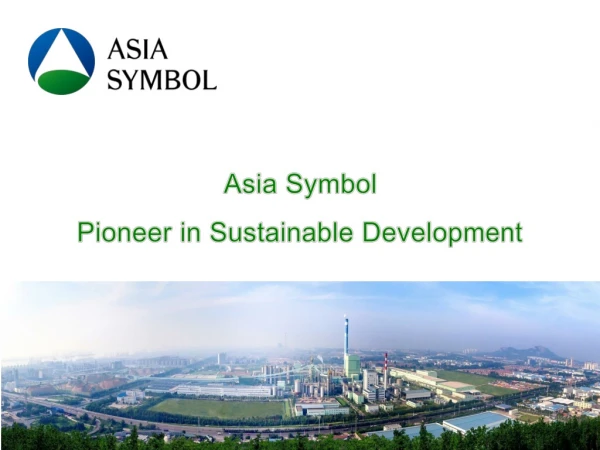 Asia Symbol Pioneer  in Sustainable Development