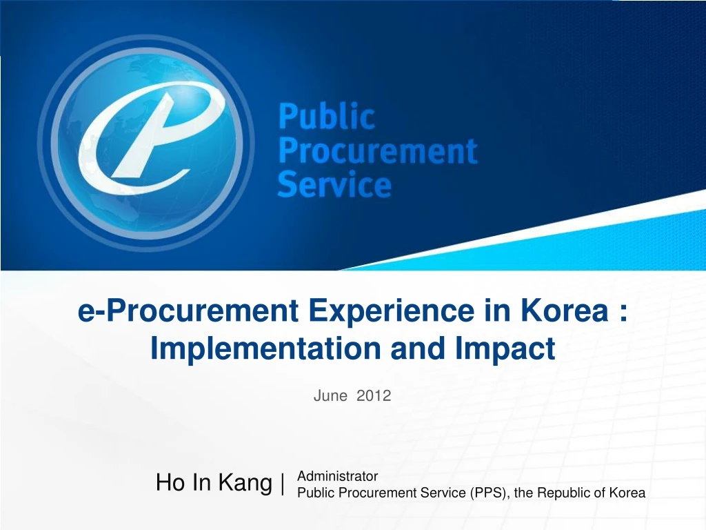 e procurement experience in korea implementation