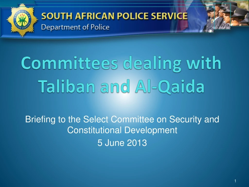 committees dealing with taliban and al qaida