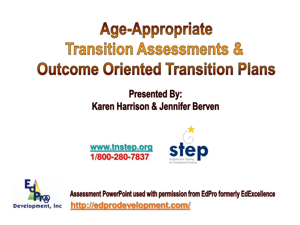 age appropriate transition assessments outcome