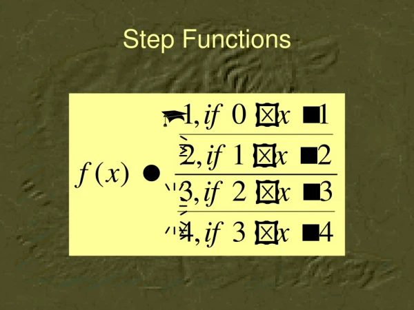 Step Functions