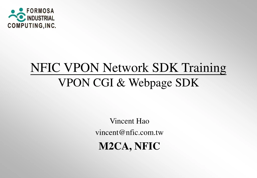 nfic vpon network sdk training vpon cgi webpage sdk