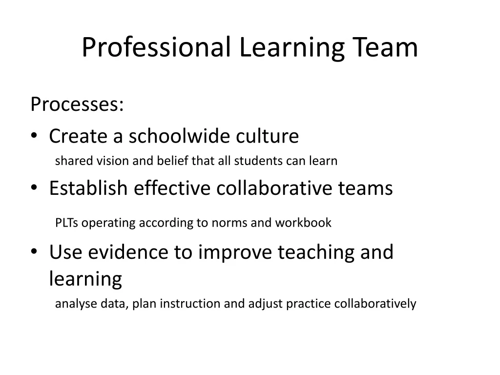 professional learning team