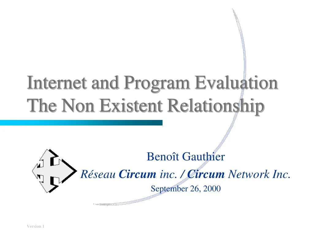 internet and program evaluation the non existent relationship