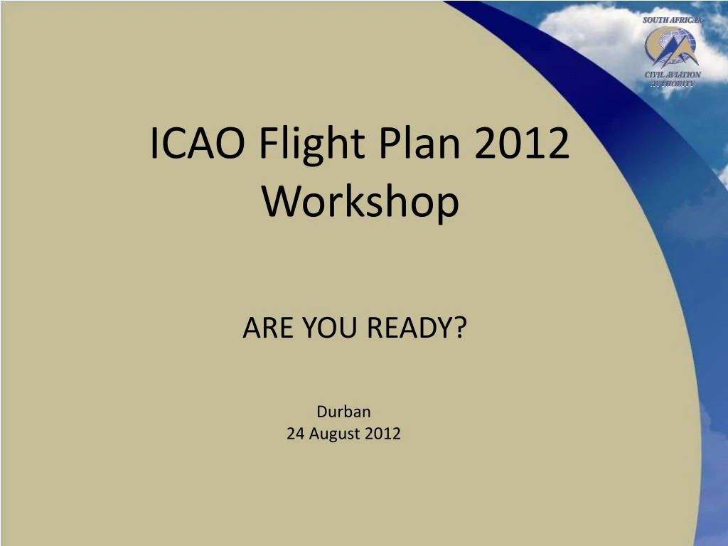 icao flight plan 2012 workshop