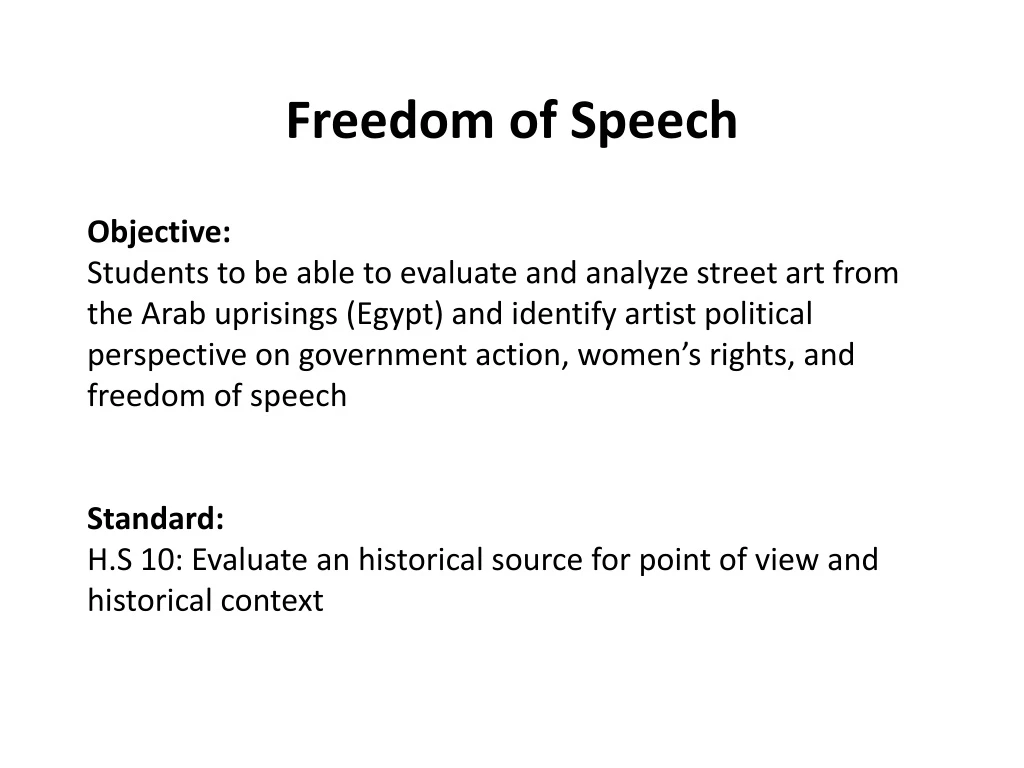 freedom of speech