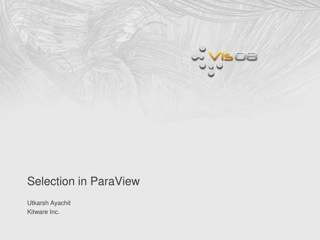 selection in paraview