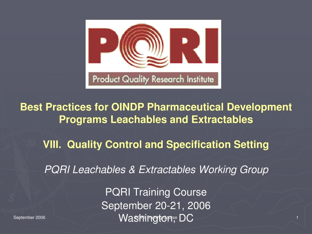 best practices for oindp pharmaceutical