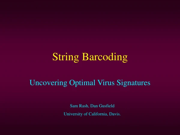String Barcoding