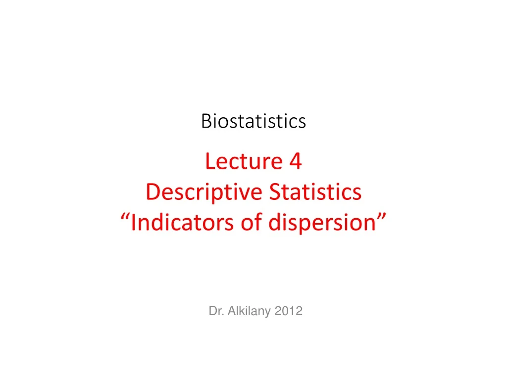 biostatistics