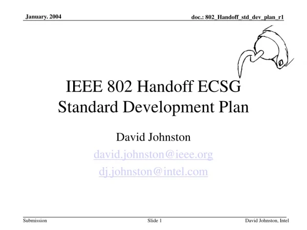 IEEE 802 Handoff ECSG Standard Development Plan