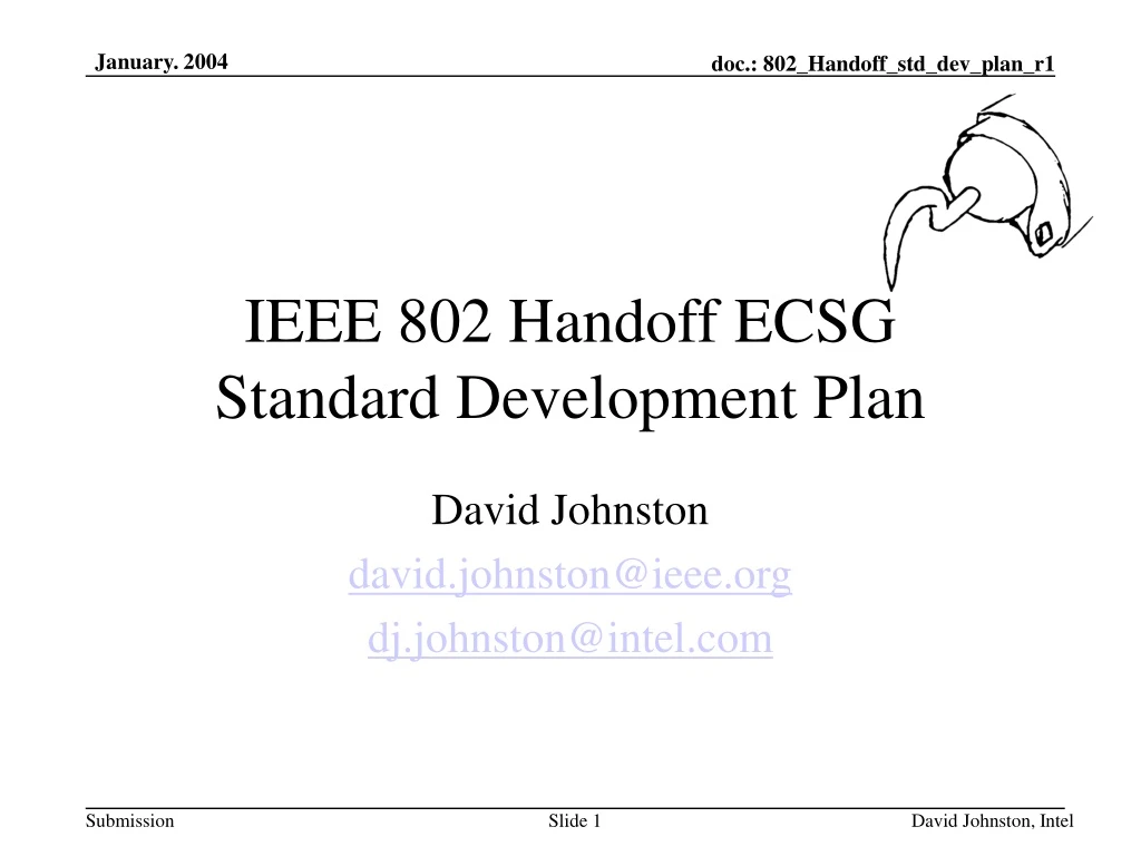 ieee 802 handoff ecsg standard development plan