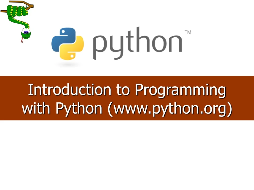 introduction to programming with python www python org