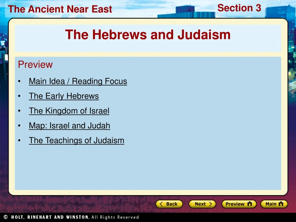 preview main idea reading focus the early hebrews