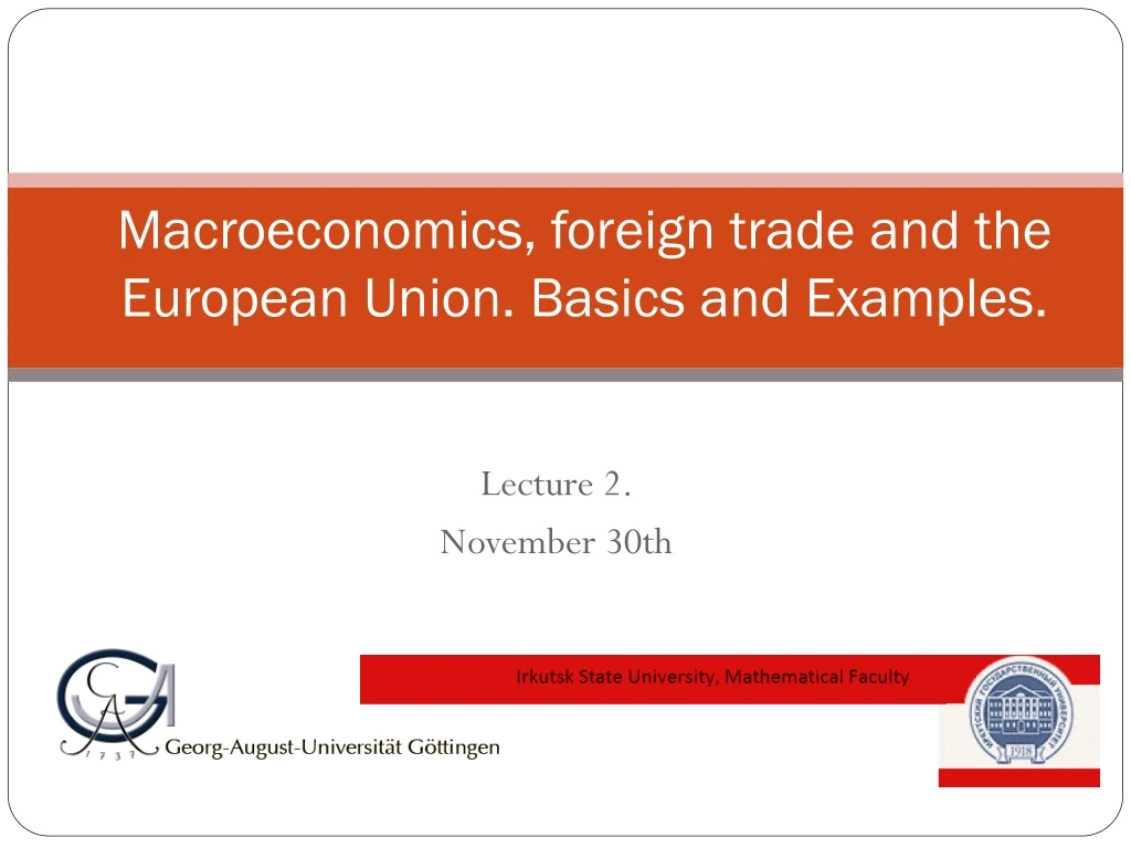 macroeconomics foreign trade and the european union basics and examples