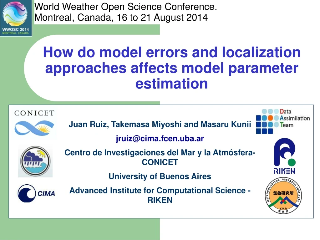 how do model errors and localization approaches affects model parameter estimation